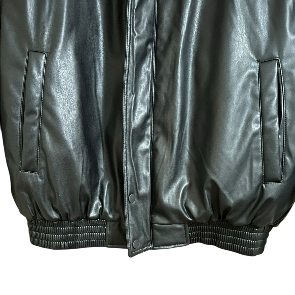 Zara Faux Leather Black Bomber Jacket - Picture 8 of 9